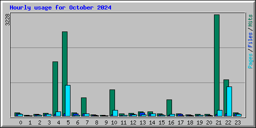 Hourly usage for October 2024