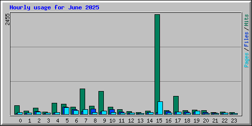 Hourly usage for June 2025