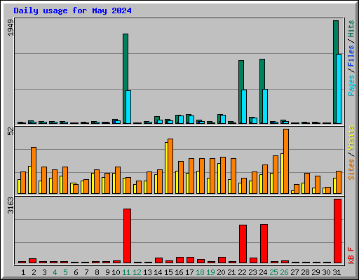 Daily usage for May 2024