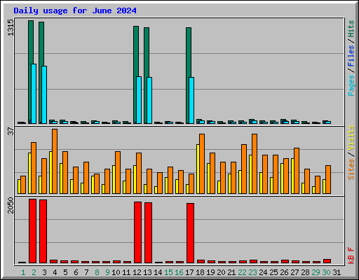 Daily usage for June 2024