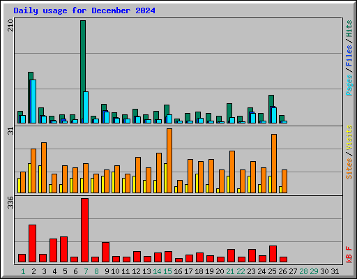 Daily usage for December 2024