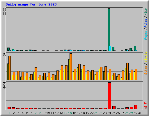 Daily usage for June 2025