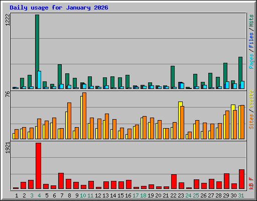 Daily usage for January 2026