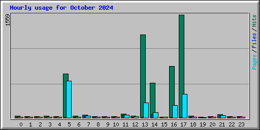 Hourly usage for October 2024