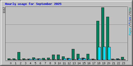 Hourly usage for September 2025