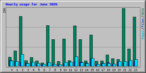 Hourly usage for June 2026