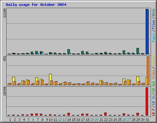 Daily usage for October 2024