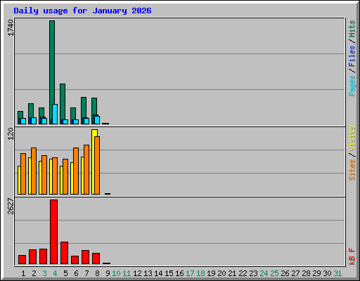 Daily usage for January 2026