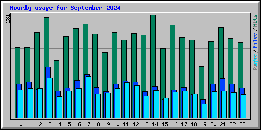 Hourly usage for September 2024