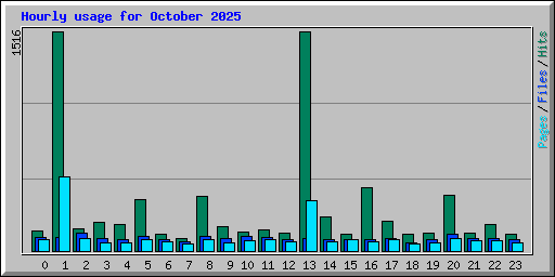 Hourly usage for October 2025