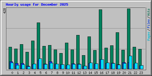 Hourly usage for December 2025