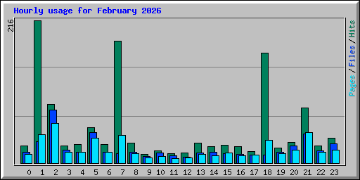 Hourly usage for February 2026