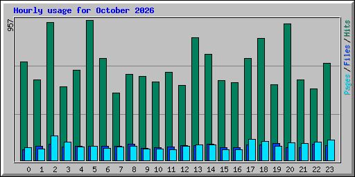 Hourly usage for October 2026