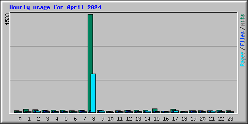 Hourly usage for April 2024