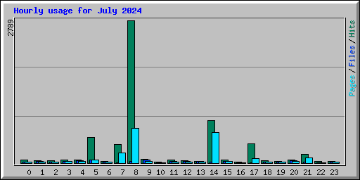 Hourly usage for July 2024