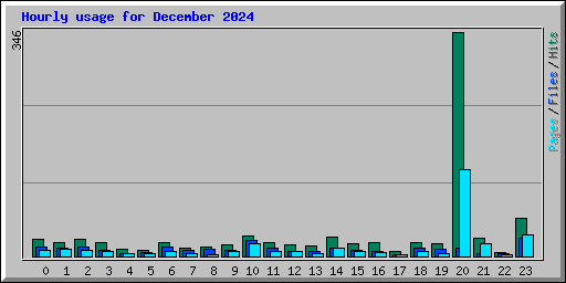 Hourly usage for December 2024