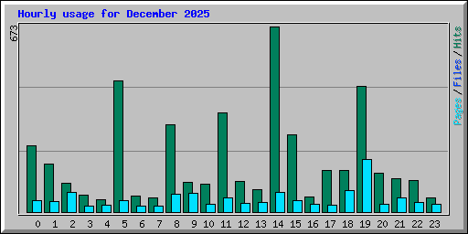 Hourly usage for December 2025