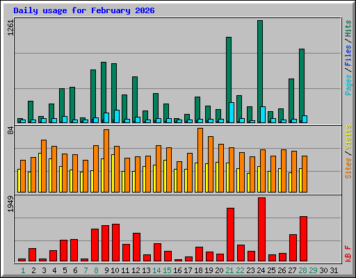 Daily usage for February 2026
