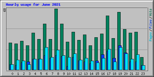 Hourly usage for June 2021