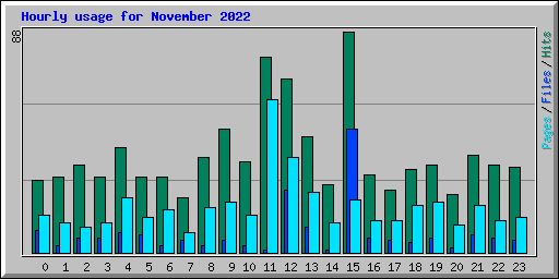 Hourly usage for November 2022