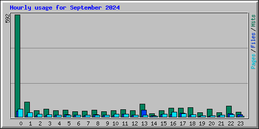 Hourly usage for September 2024