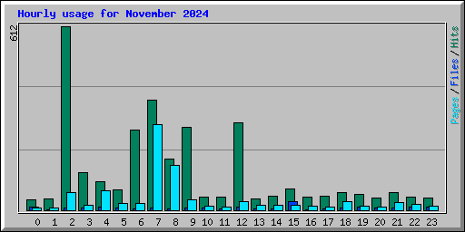Hourly usage for November 2024