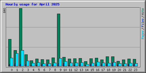 Hourly usage for April 2025
