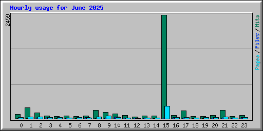 Hourly usage for June 2025