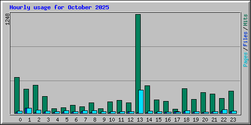 Hourly usage for October 2025