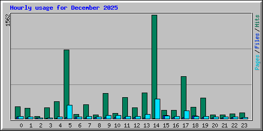 Hourly usage for December 2025