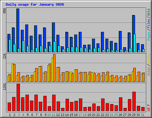 Daily usage for January 2026