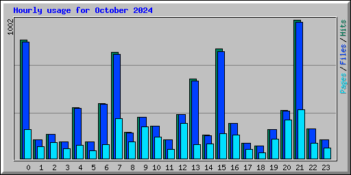 Hourly usage for October 2024