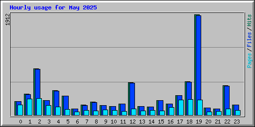 Hourly usage for May 2025