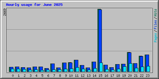 Hourly usage for June 2025