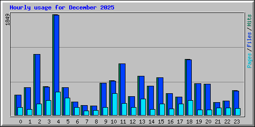 Hourly usage for December 2025