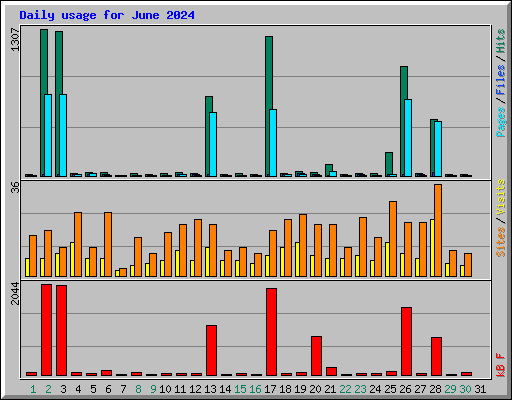 Daily usage for June 2024