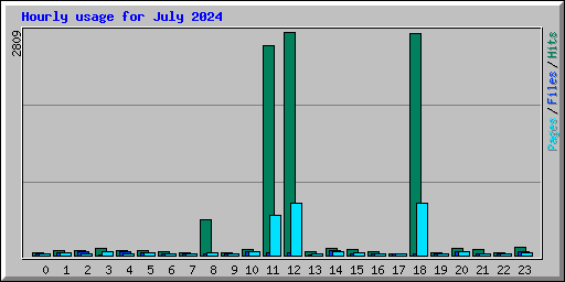 Hourly usage for July 2024