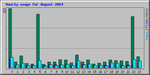 Hourly usage for August 2024