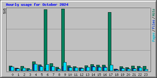 Hourly usage for October 2024