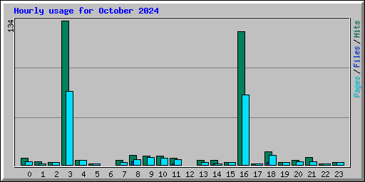 Hourly usage for October 2024