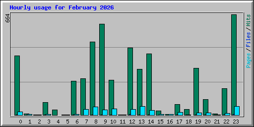 Hourly usage for February 2026