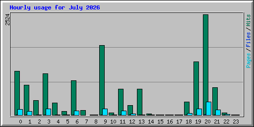 Hourly usage for July 2026