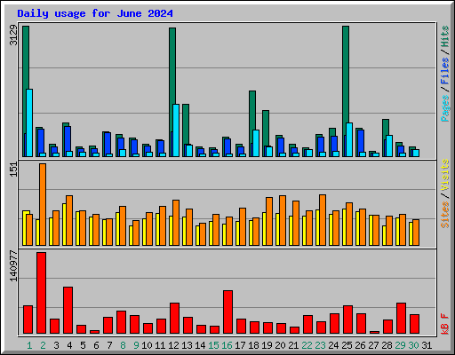 Daily usage for June 2024