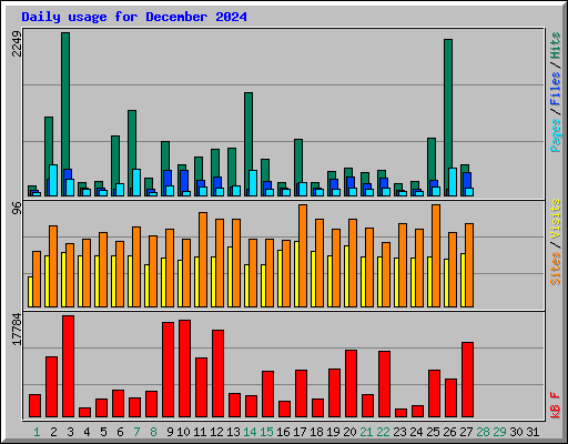 Daily usage for December 2024