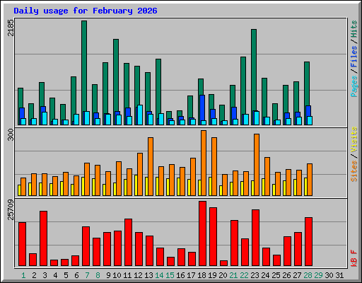Daily usage for February 2026