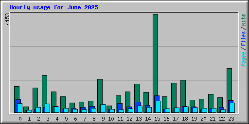 Hourly usage for June 2025
