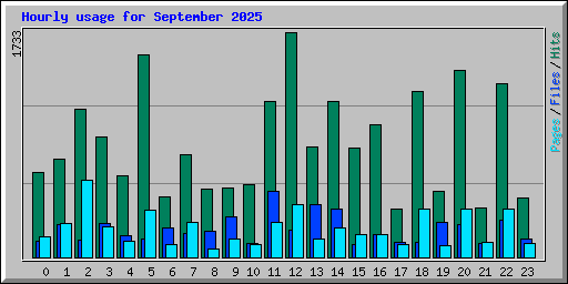 Hourly usage for September 2025