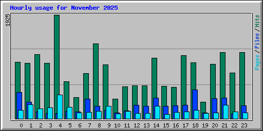 Hourly usage for November 2025
