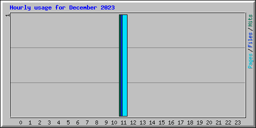 Hourly usage for December 2023