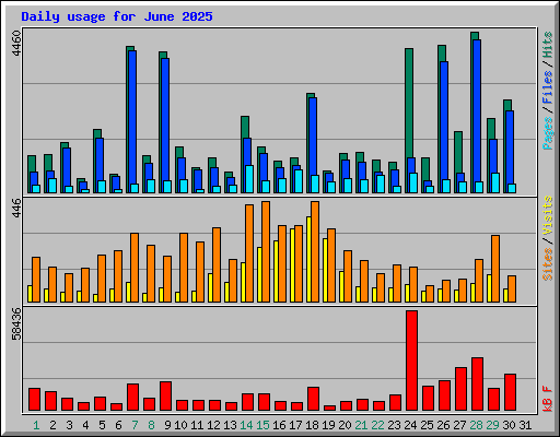 Daily usage for June 2025